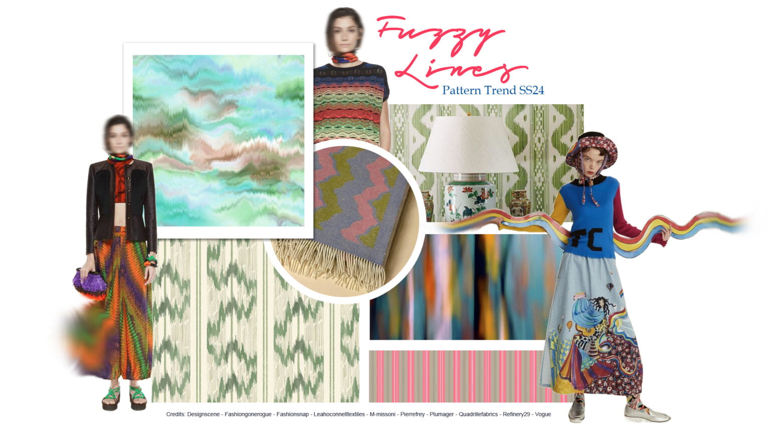 Fuzzy Lines Pattern Trend Ss24 